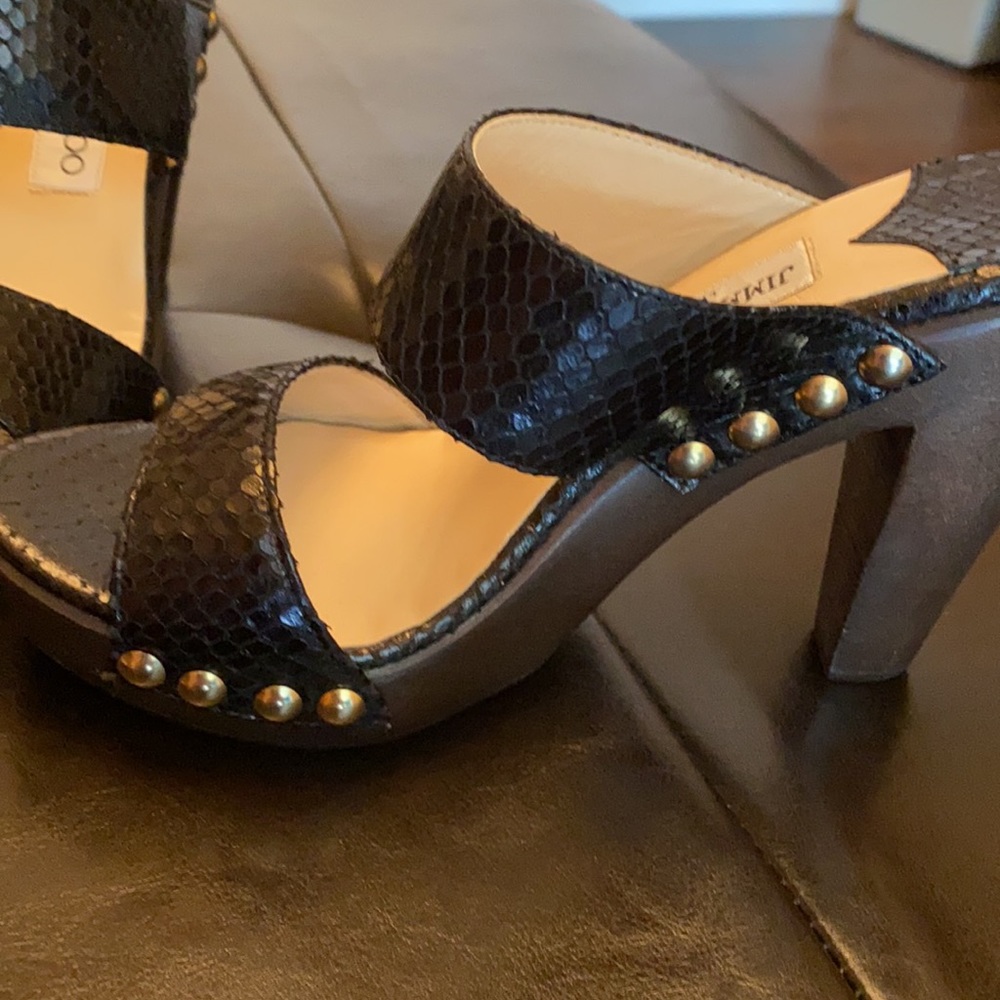 Jimmy Choo Wooden Heel Sandals - Picture 8 of 9